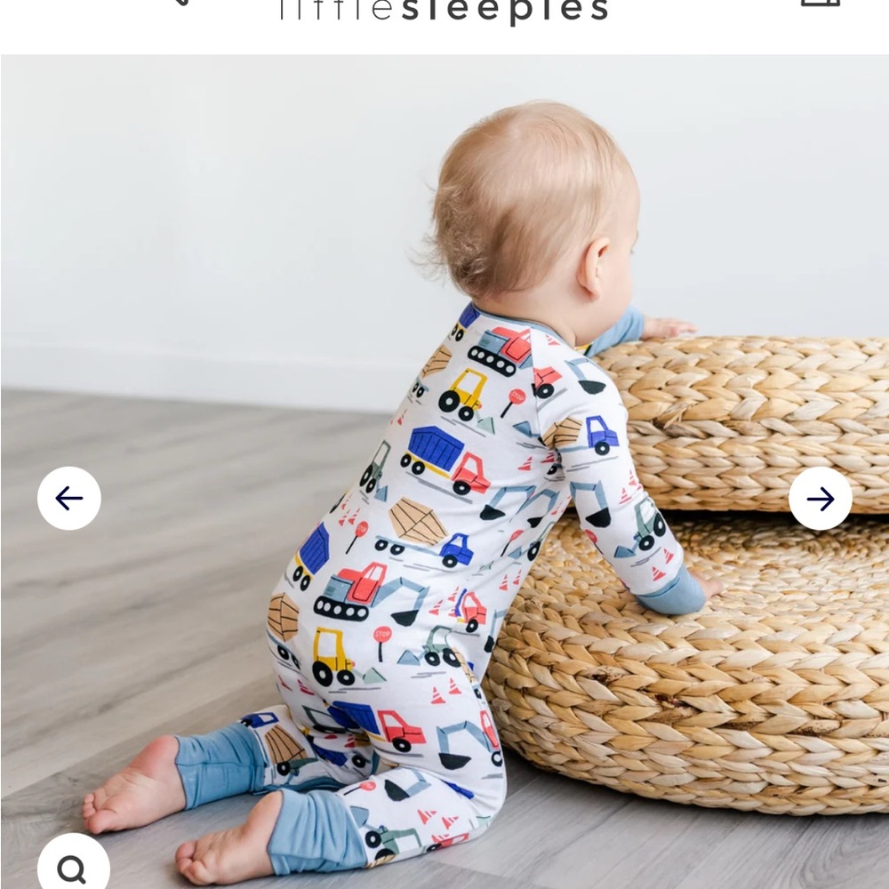 Little Sleepies Blue and Red Footies One Piece